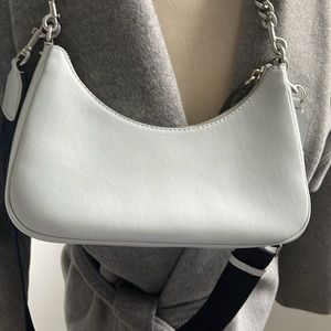 Tory Burch 151 Mercer Small Crescent Leather Shoulder Bag